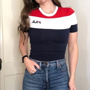 FILA vintage style sporty crop top